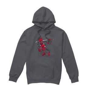 Deadpool Unisex Adult Sword Hoodie / Charcoal